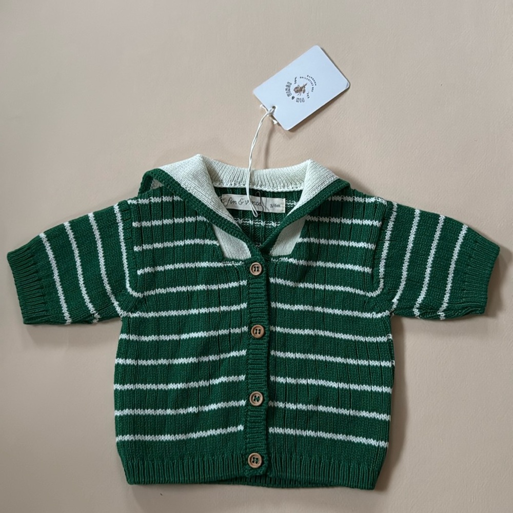 NWT Fin&Vince striped sweater boys 3-6m